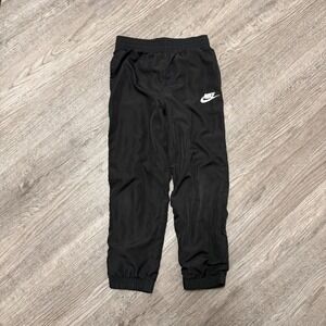 Nike‎ Kids Black Windbreaker Track Pants Joggers Size 7 LG 6-7YRS
